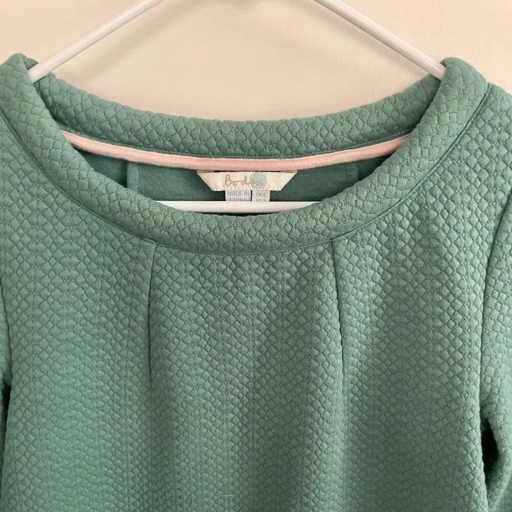 Boden Women's Long Sleeve Green Shirt, US 2 - Picture 3 of 9